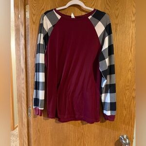 Burgundy Long Sleeve Shirt XL